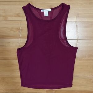 Bozzolo Burgundy/Maroon Mesh Tank Top Size Medium